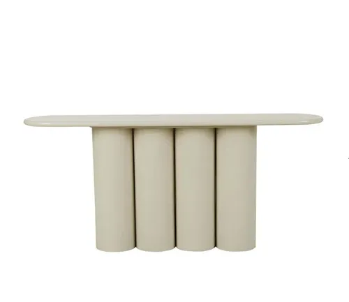 CN 1003 - Console - Ribbed Pillar Stand with Putty Colour Oval Top