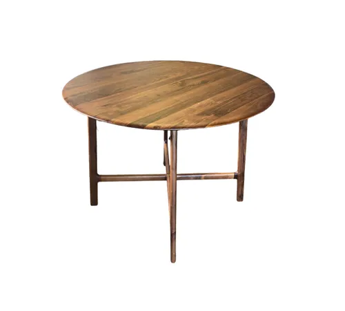 DT 0010 - Dining Table - Circular Walnut Timber Modern Design
