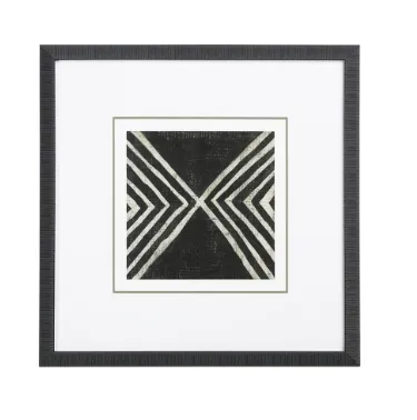 AW 1798 - Mystic Triangle Lines with White Border & Black Frame - Small Artwork