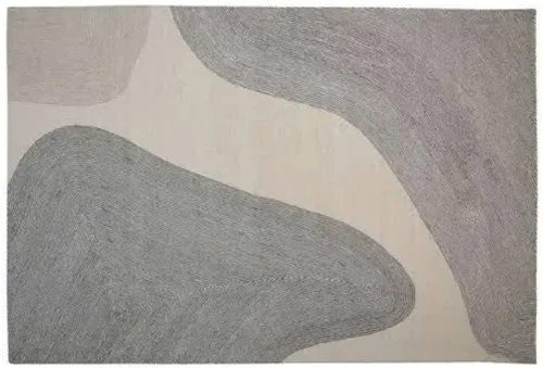 RG 0022 - Rug - Medium - Grestem Swirl with Natural and Grey Tones