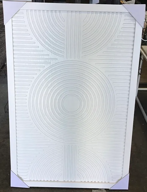 AW 7880 - White Timber Crop Circles on Medium Canvas