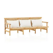OD SF 0010 - Outdoor - Sofa - 3 Seater - Woven Synthetic Wicker on Teak Frame