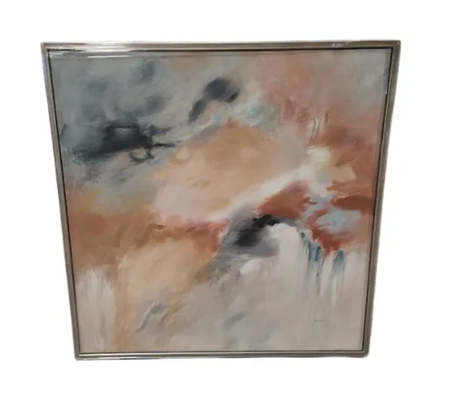 AW 0436 - Artwork - Large - Pink Hazy Sky Canvas Print in Timber Frame