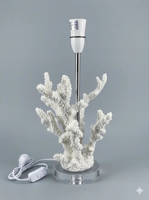 LP 8585 - Table Lamp - White Coral with White Shade