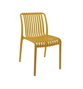 OD DC 0012 - Outdoor Dining Chair - Slatted Mustard