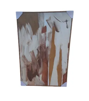 AW 0370 - Artwork - Large - Brown, Clay, Red Tones & White Abstract Canvas
