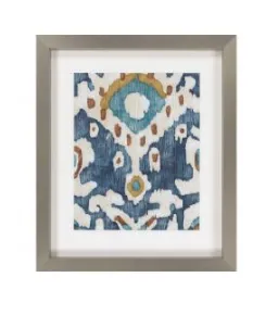 AW 1890 - Glass Encased Knitted Art in Silver Frame - Medium Artwork