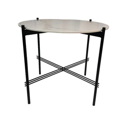 ST 5522 - Side Table - Daytona Round White Porcelain