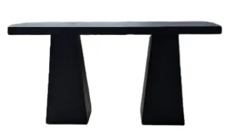 CN 0024 - Console - Black Timber Grain with Angular Prism Legs