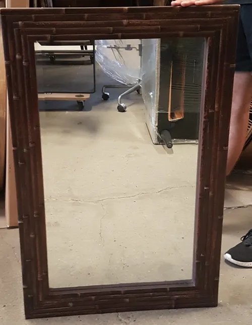 AW 7173 - Mirror - Rectangle with bamboo frame - Medium