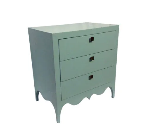 Duck Egg Blue French Provincial 3 Drawer Bedside Table - BST 0112