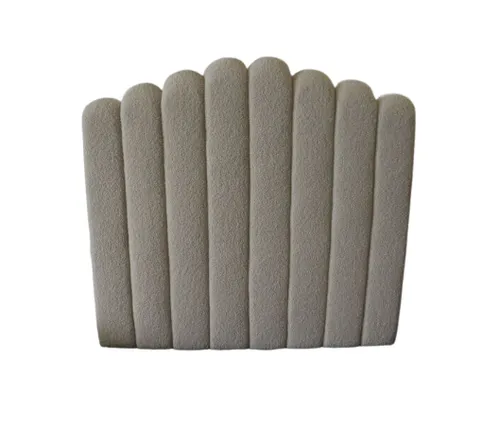 BH 0047 - Queen Bedhead - Clam Shell White Ribbed Boucle