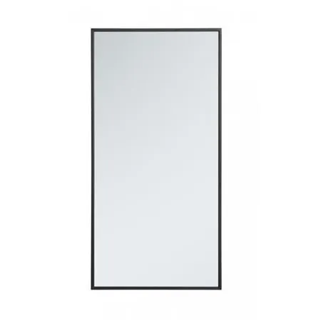 MIR 0004 - Mirror - Rectangle Mirror in Black Wood Frame
