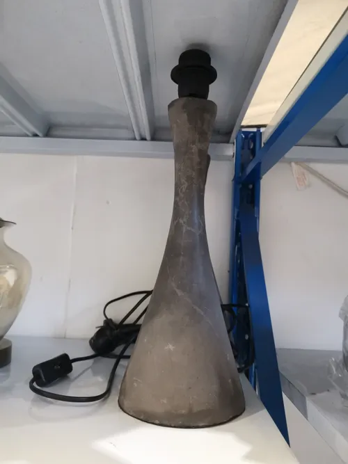 LP 5038 - Table Lamp - Taupe Concrete with White Shade