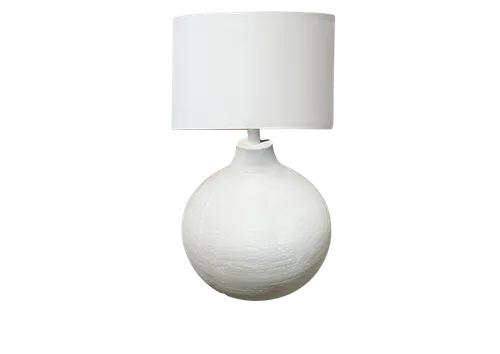 LP 6040 - Table Lamp - White Jar Base with White Shade