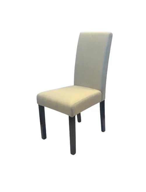 DC 0015 - Light Grey Upholstered Timber Frame High back Dining Chair