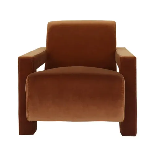 OC 0020 - Blaise Burnt Caramel Velvet Occasional Armchair
