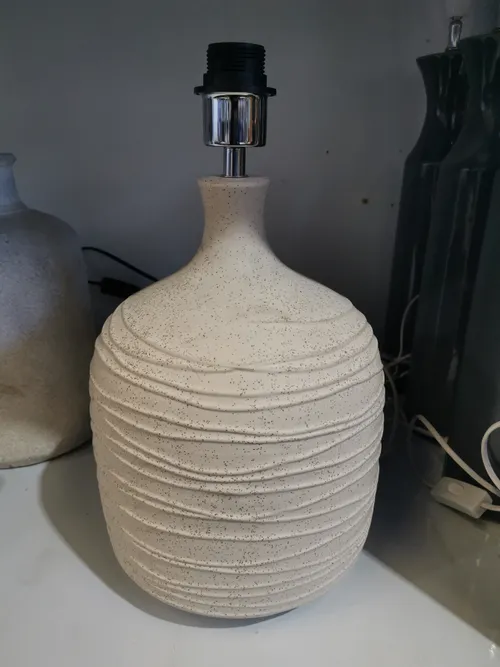 LP 5029 - Table Lamp - White Sand Textured with White Shade