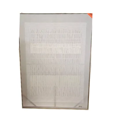 AW 0229 - Artwork - Large - White Textured Canvas in Wood Frame