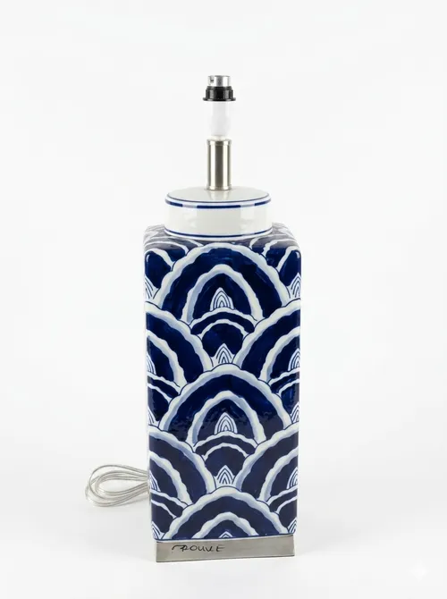 LP 0571 - Table Lamp - Hamptons Blue & White Arch Pattern