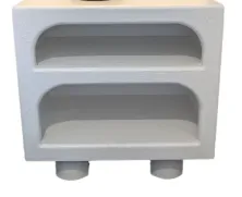 BST 0046 - Bedside Table - Single Drawer - White Timber with Tapered Edges and Nook