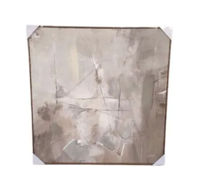 AW 0360B - Artwork - Large - Rumi Neutral Tones Abstract Canvas