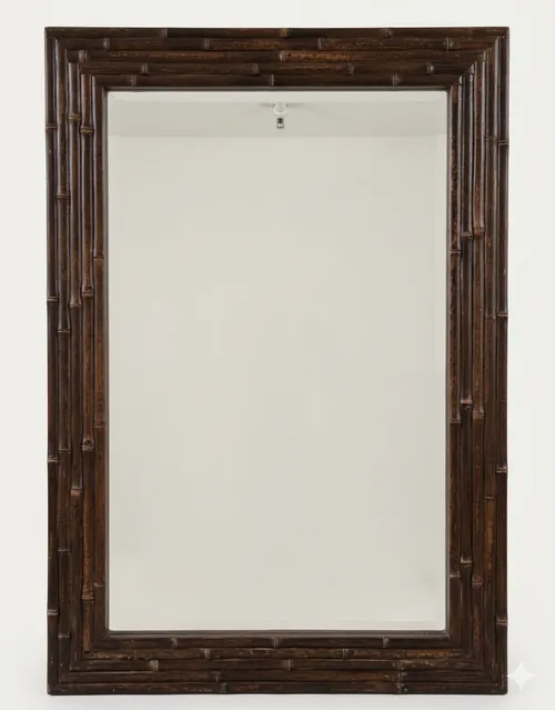 MIR 7173 - Mirror - Medium - Rectangle with Bamboo Frame 