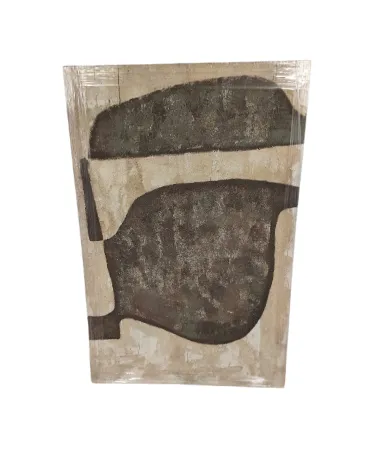 AW 0441B - Browns, Clay & Green Textured Canvas - Oversized