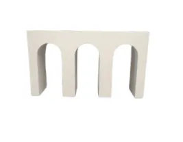 CN 0025 - Console - White Concrete Texture with Arch Legs