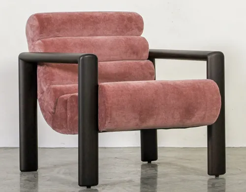 OC 0030 - Occasional Chair - Lumina Blush in Dark Ash Timber Frame