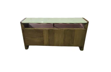 BF 0023 - Mid-Century Style Buffet in Walnut with White Marble Top