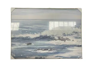 AW 1127 - Artwork - Extra Large - Ocean Scene Landscape in White Frame