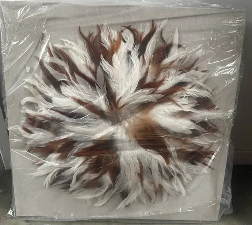 AW 0296 - Native Indian Feather Feature Medium Artwork (no frame)