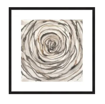 AW 0413 - Artwork - Medium - Earthy Spirals Encased in White Window Black Framed 