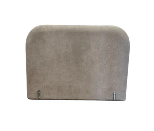 BH 7791 - Queen Bedhead - White Linen with Piped Edges