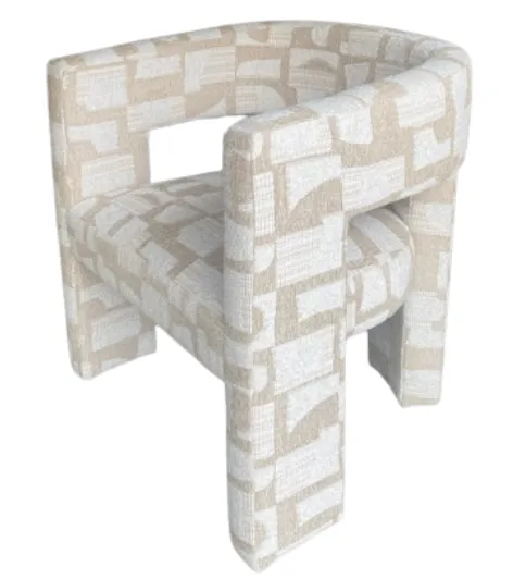 OC 1025 - Occasional Chair - Textured Houndstooth Cream/Beige
