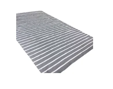 RG 8031 - Rug - Medium - Grey & White Striped Wool (200cm x 300cm)
