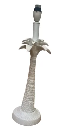 LP 0712 - Table Lamp -  White Tropical Palm Design