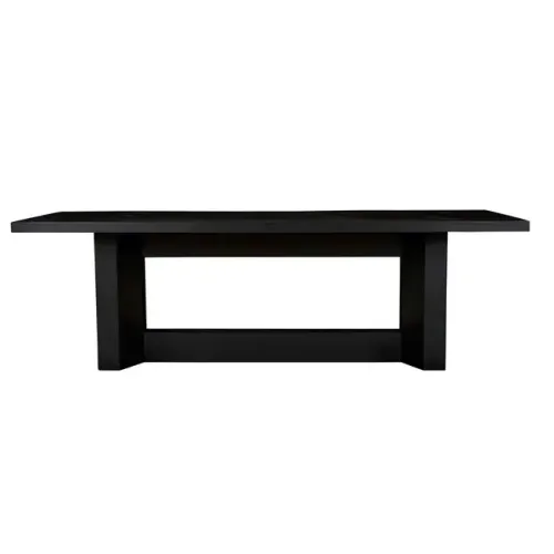 DT 0030 - Dining Table - Matt Black Oak Timber with Sleek Angled Leg Design
