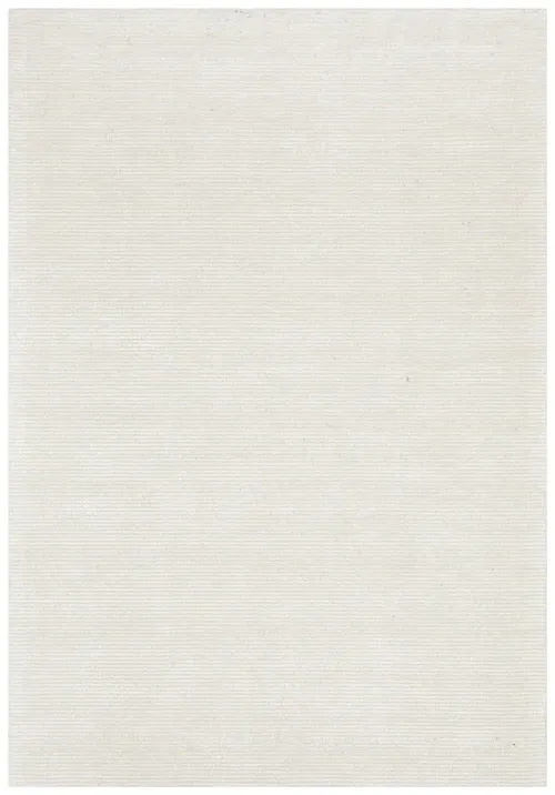 RG 8766 - Rug - Medium - Ivory Textured Cotton & Silky Rayon Loop Pile 