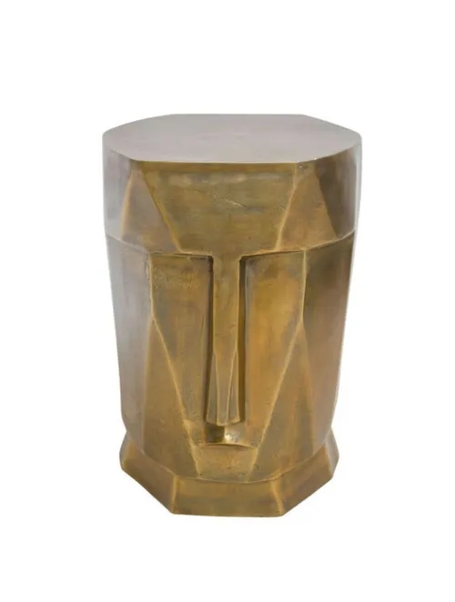 ST 9677 - Side Table - Inca Style Brass Head