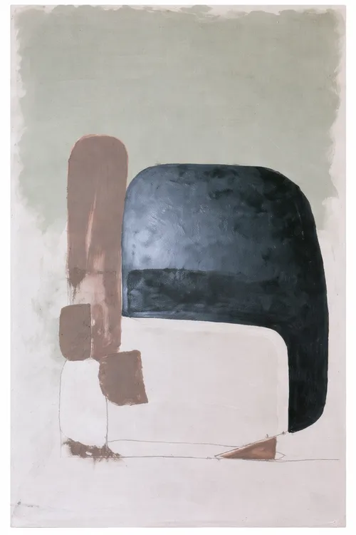 AW 0241 - Artwork - Specialty/Oversized- Abstract Olive, White, Grey Canvas