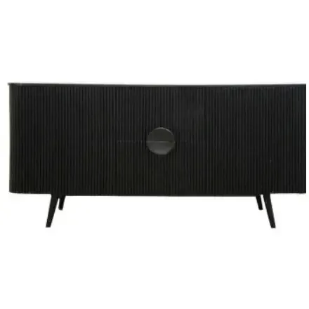 BF 4100 - Black Sideboard with Fluted Door Fronts & Half Circle Handles - Standard Range