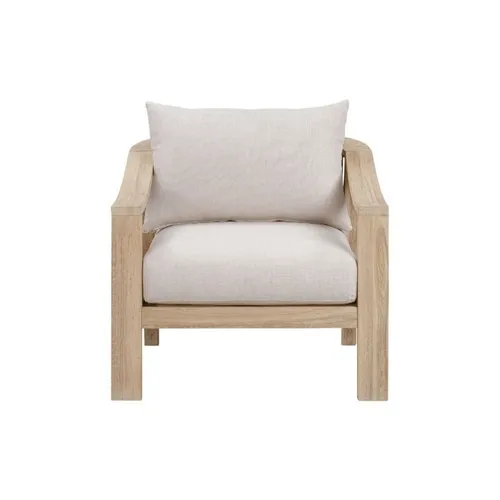 OD OC 0012 - Outdoor Occasional Chair - Sandblast finish with Stone Rope & Outdoor Cushion Cover in Stone