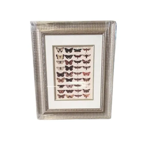 AW 4515 - Butterflies in Framed Glass Small Artwork