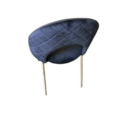 DC 6612 - Dining Chair - Black Velvet Aster with Cut-out Back Rest & Gold Frame