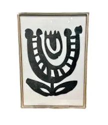 AW 1984 - Artwork - Medium - Flower Black Skeletal in Black Frame