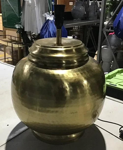 LP 7765 - Table Lamp - Gold Bubble with White Shade