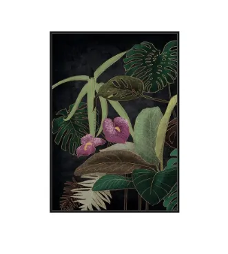 AW 7145 - Artwork - Extra Large - Flora on Black Canvas