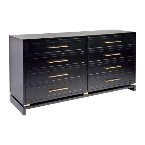 BF 7873 - Buffet - Pearl 8 Drawer Chest in Black